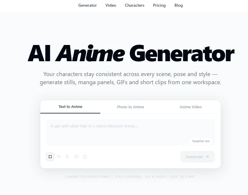 ai anime generator