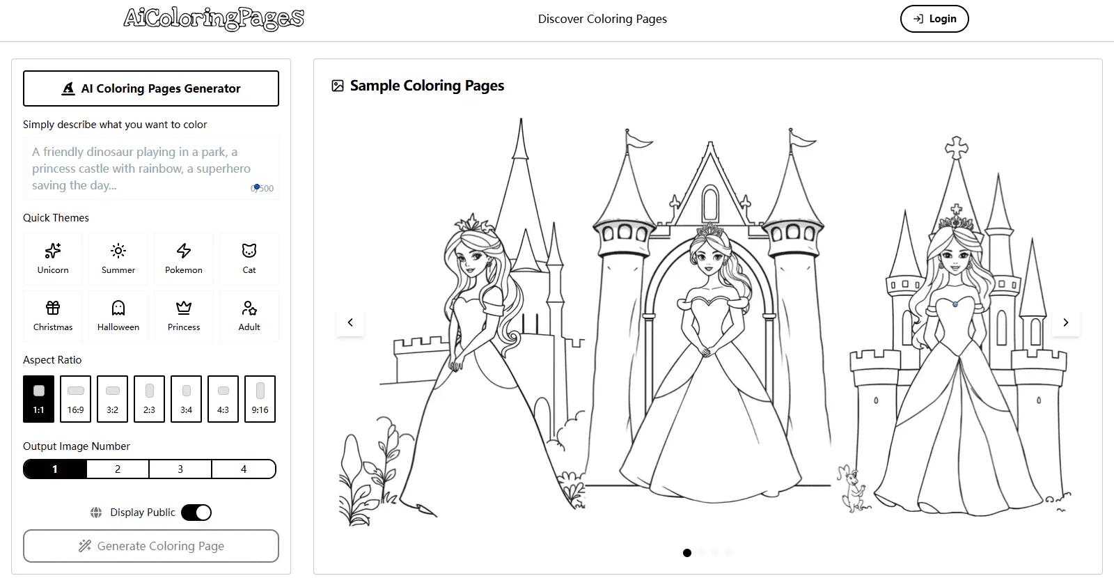 AI Coloring Pages Generator