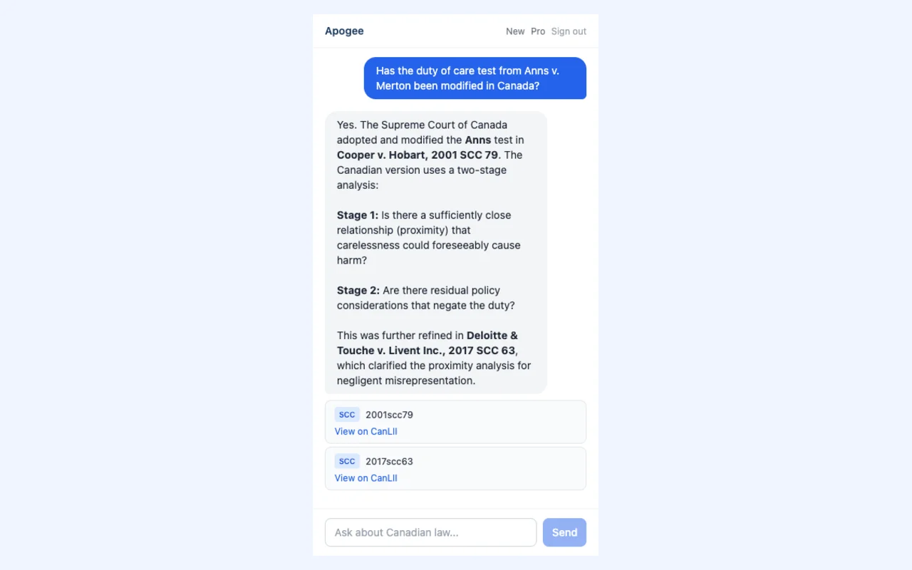 Apogee — Canadian Legal Research