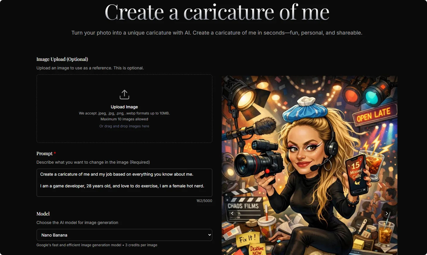 Create a Caricature of Me