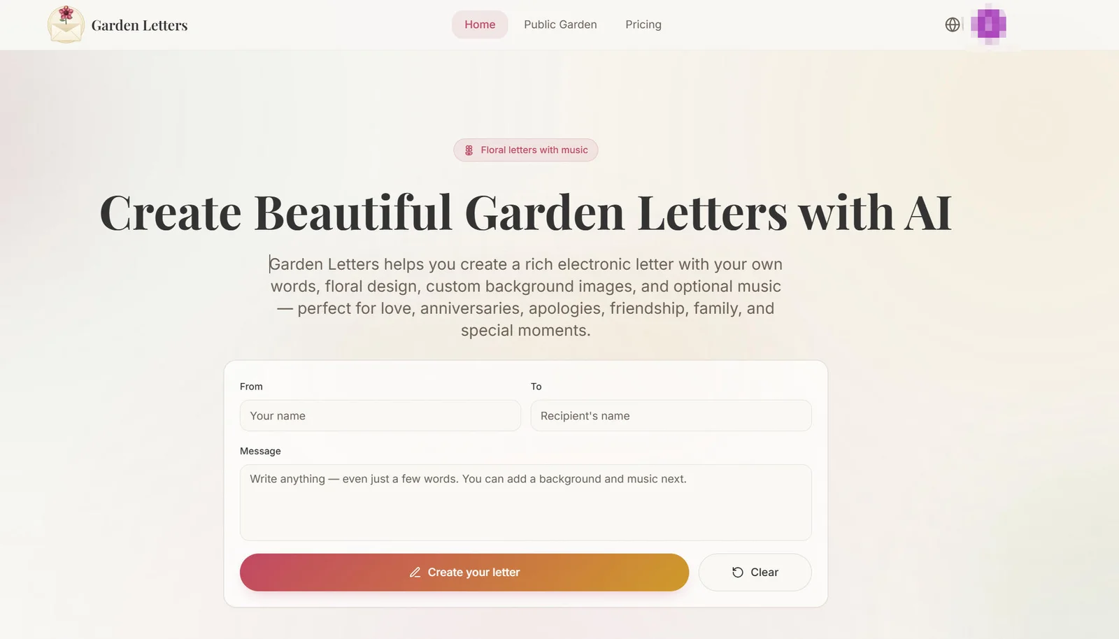 Garden Letters