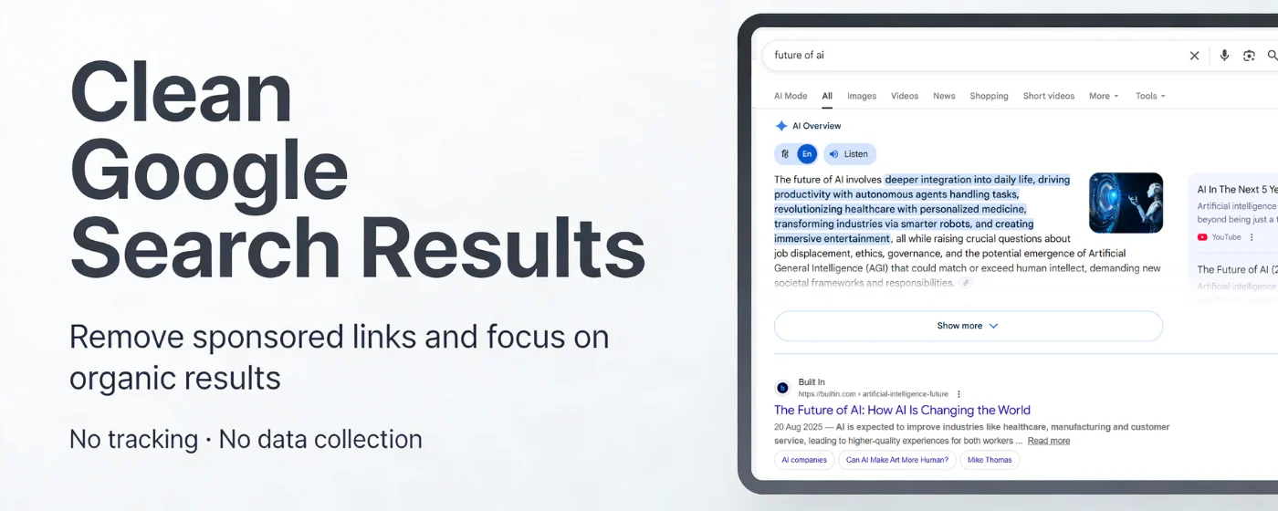 Google Search Sponsorlink Remover And Customizer