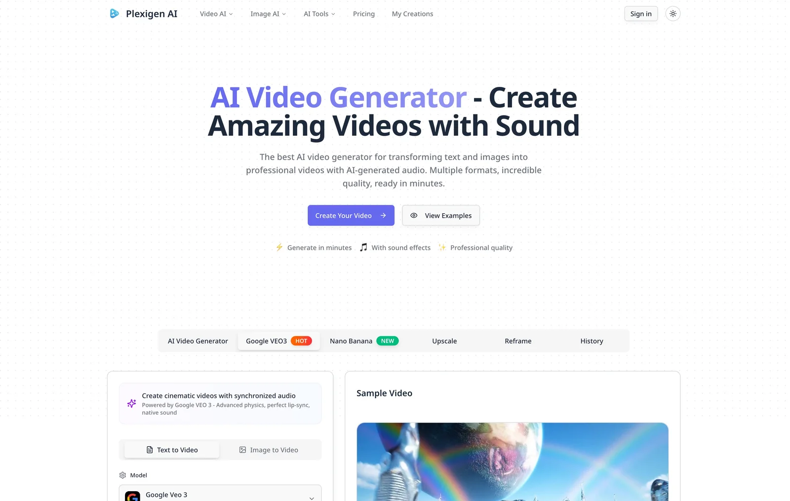 Plexigen AI - Advanced Text-to-Video Engine