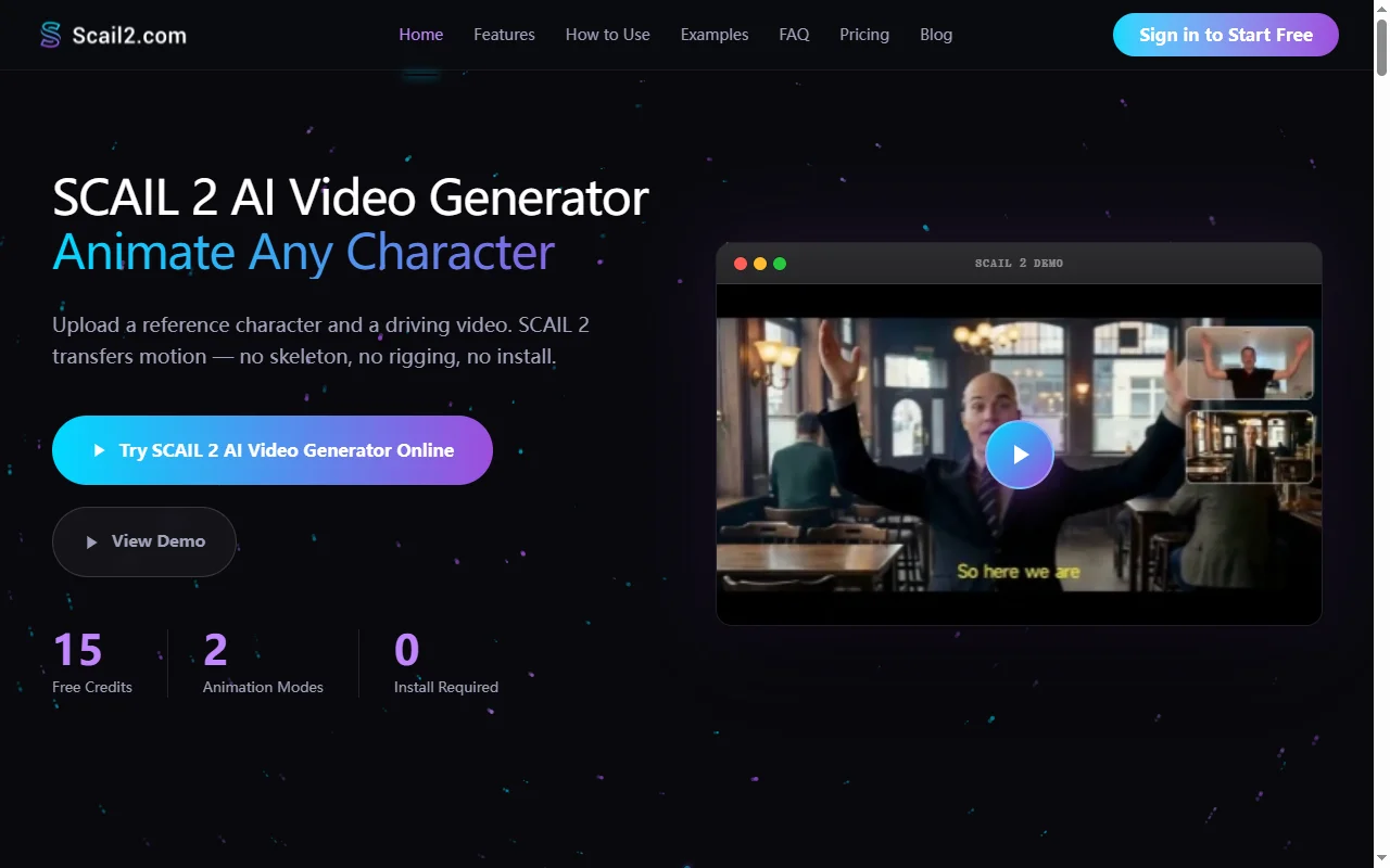 Scail 2 AI Video Generator