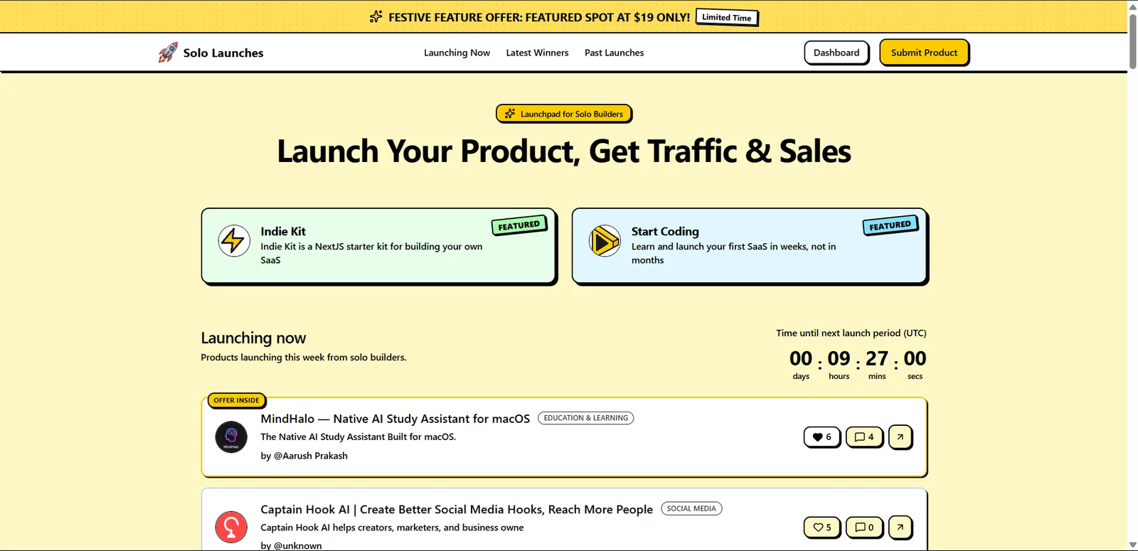 Solo Launches
