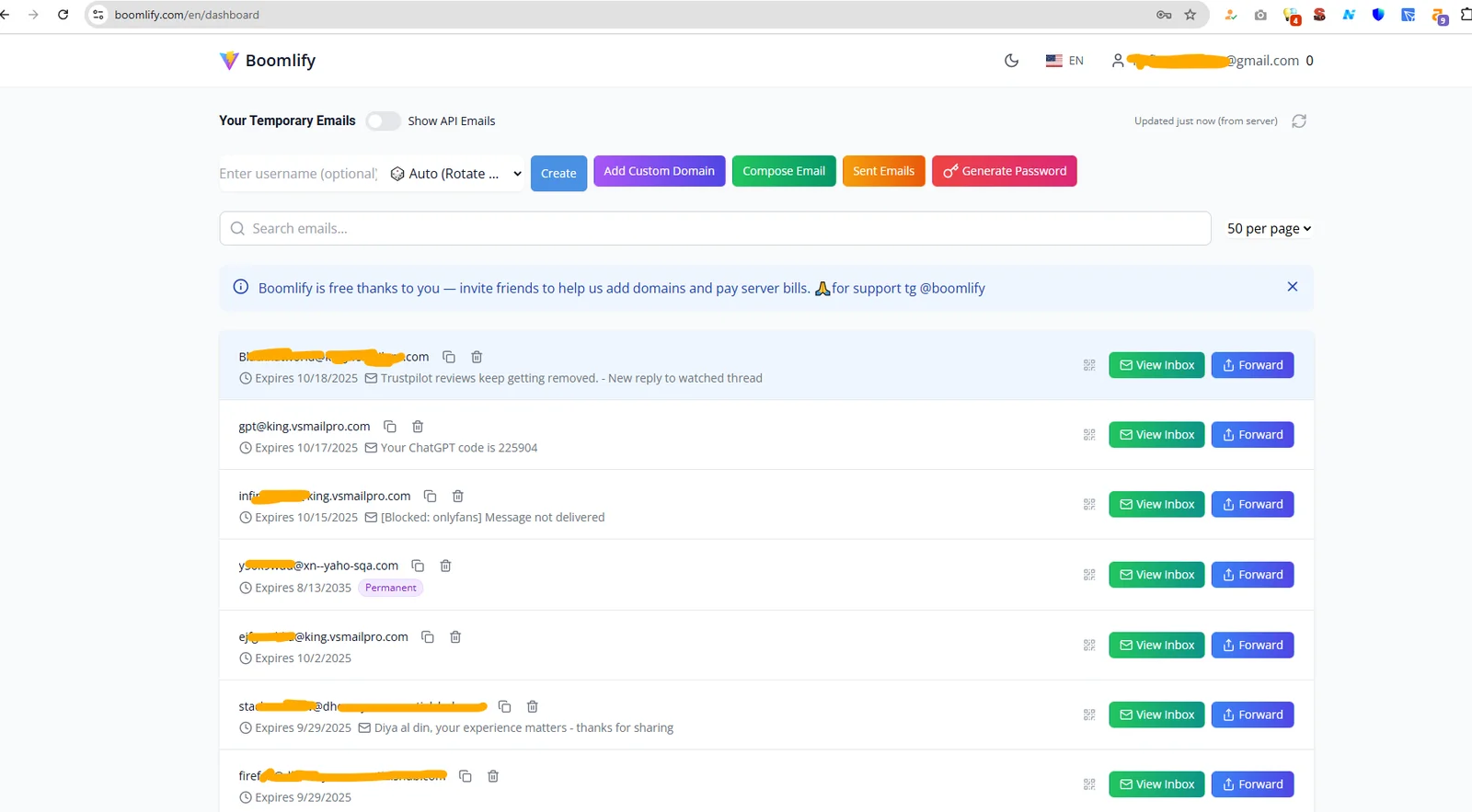 temp mail by boomlify
