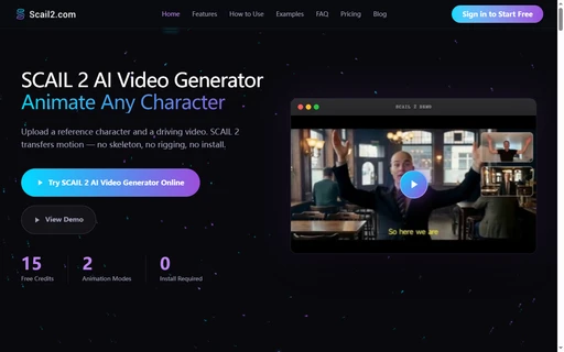 Scail 2 AI Video Generator