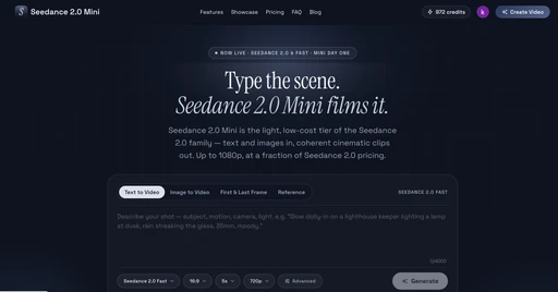 Seedance 2.0 Mini AI